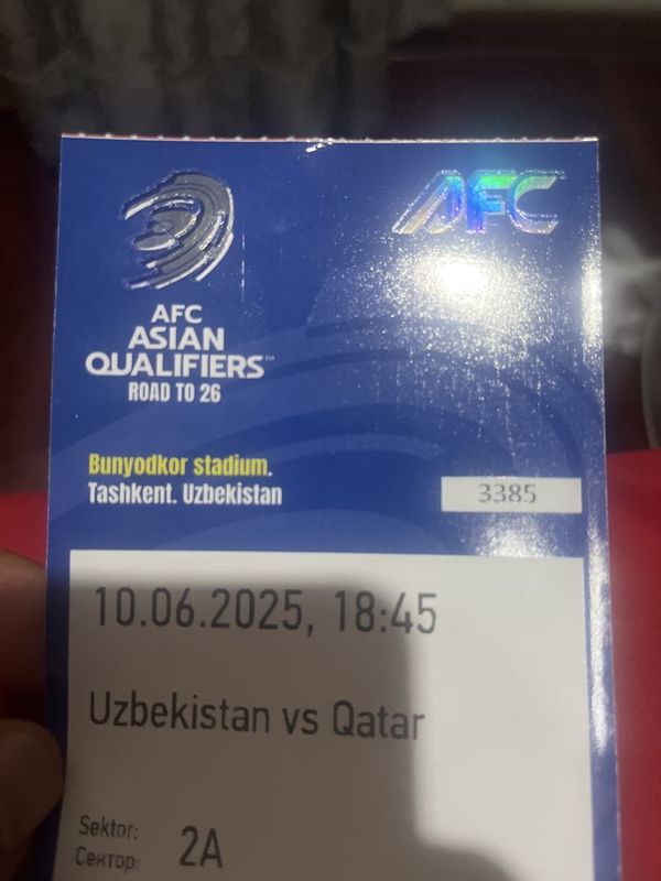 BiletUzbekiston Qatar 1 dona bilet sektor 2 a hbbbnbb BiletUzbekiston Qatar 1 dona bilet sektor 2 a hbbbnbb