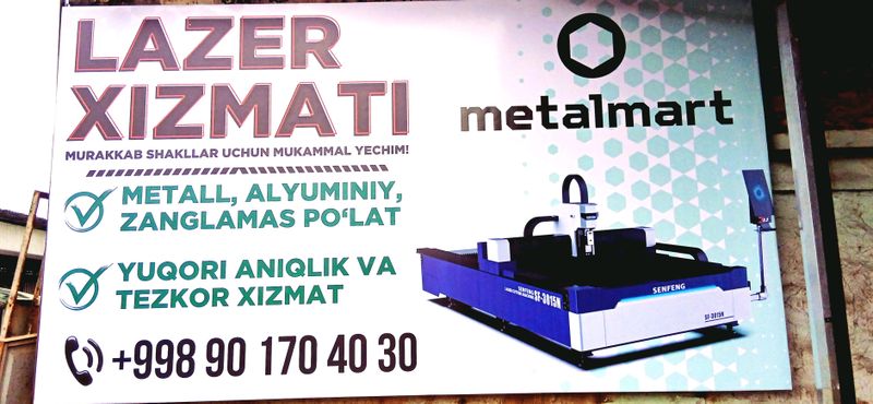 Lazer xizmati metal va nerjaveyka