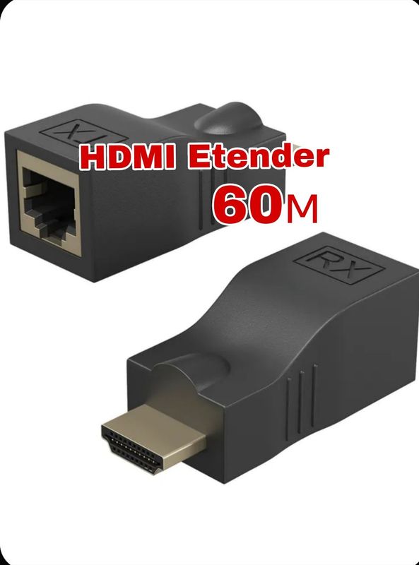 HDMI удлинитель по витой паре GSMIN адаптер RJ-45 CAT-5e/6 до 60м (Чер HDMI удлинитель по витой паре GSMIN адаптер RJ-45 CAT-5e/6 до 60м (Чер