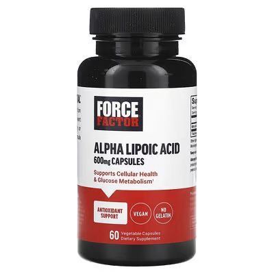Альфа-липоевая кислота 600мг 60капсул Force Factor, Alpha Lipoic Acid Альфа-липоевая кислота 600мг 60капсул Force Factor, Alpha Lipoic Acid
