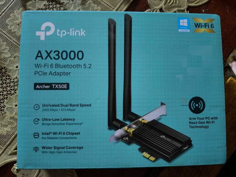 Wi - Fi и блютуз приёмник адаптер Tp - Link Wi-Fi 6 (5 + 2,4 ГГц)