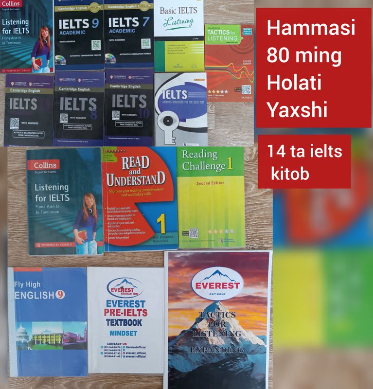 книги ielts ingliz tili kitoblari