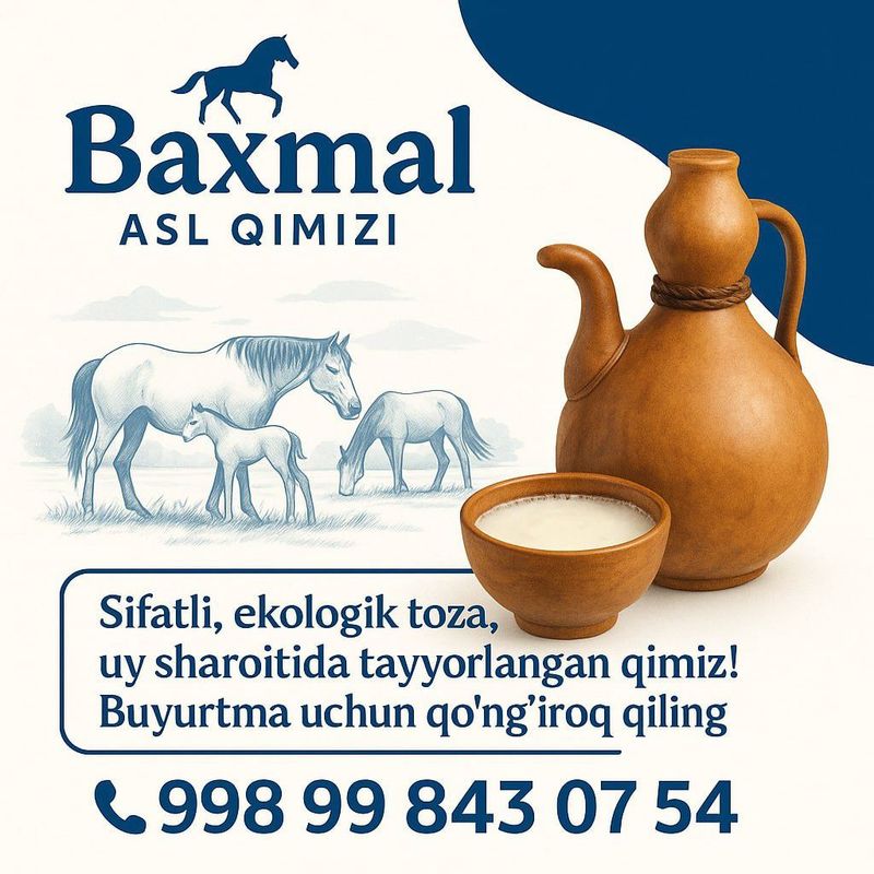 Biyya suti ekalogik tozza uysharoitida tayyorlangan qimiz