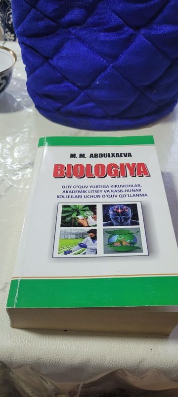 Kitob Biologiya Abdulxayeva, 6-11 sinfgacha to'liq. Yangi ishlatilmaga Kitob Biologiya Abdulxayeva, 6-11 sinfgacha to'liq. Yangi ishlatilmaga