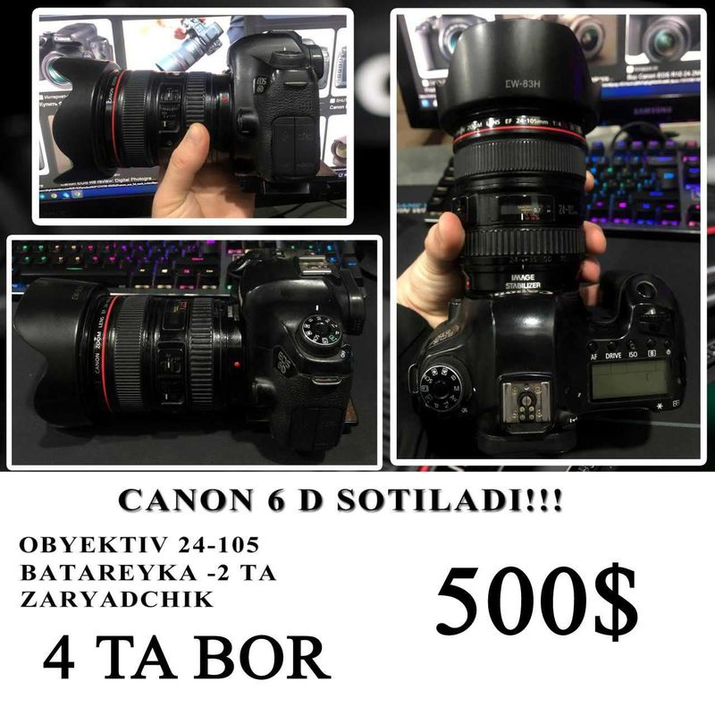 Canon 6d 4 ta bor holati zo'r Canon 6d 4 ta bor holati zo'r