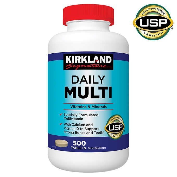 Мультивитамины Kirkland Daily Multi с кальцием и вит D из Америки