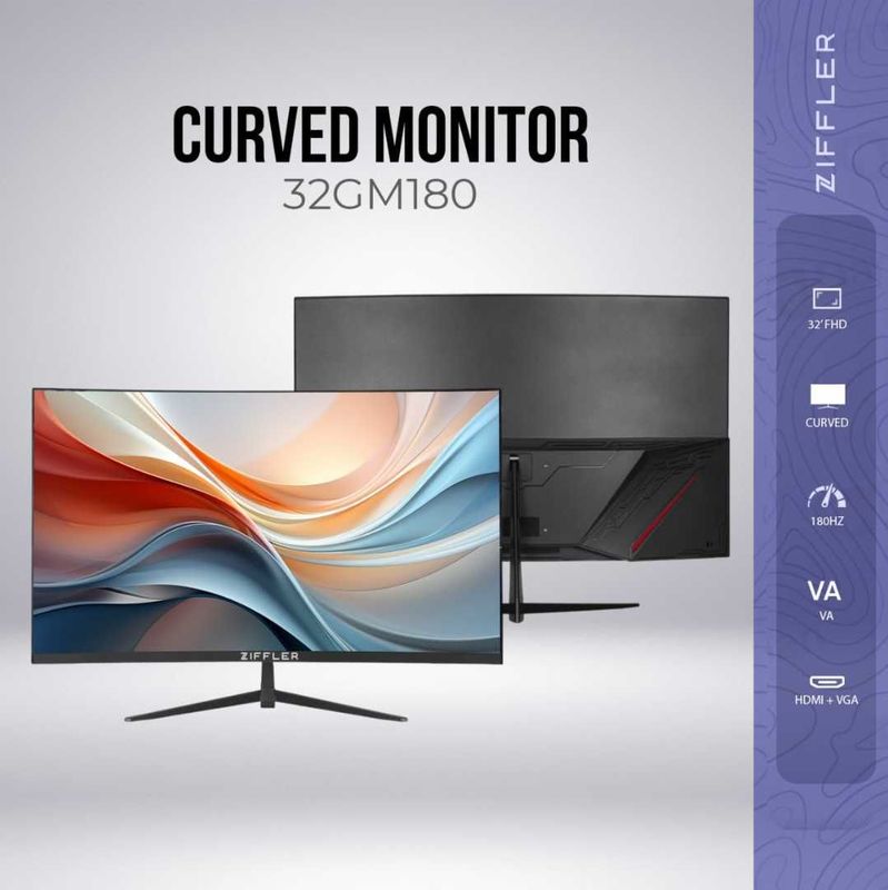 [НОВЫЙ] Монитор Ziffler 32GM180 / 32" FHD VA Curved R18OO 180Hz Black
