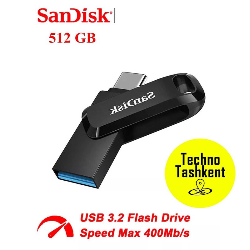 USB/Type C флешка Sandisk Ultra Dual Drive Go 512Gb, USB 3.2 400 Mb/s USB/Type C флешка Sandisk Ultra Dual Drive Go 512Gb, USB 3.2 400 Mb/s