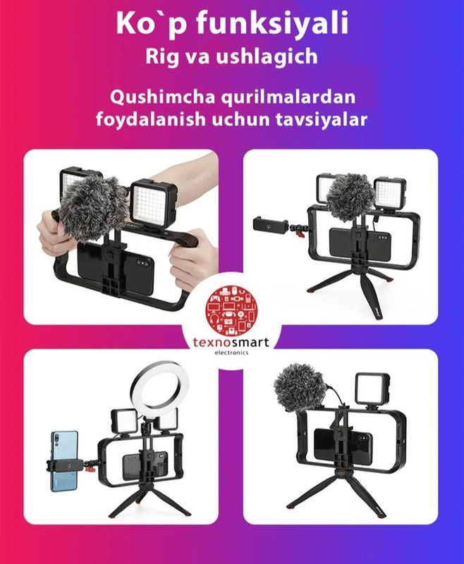 Kop funksiyali video rig sotiladi – professional kontent yaratuvchilar Kop funksiyali video rig sotiladi – professional kontent yaratuvchilar