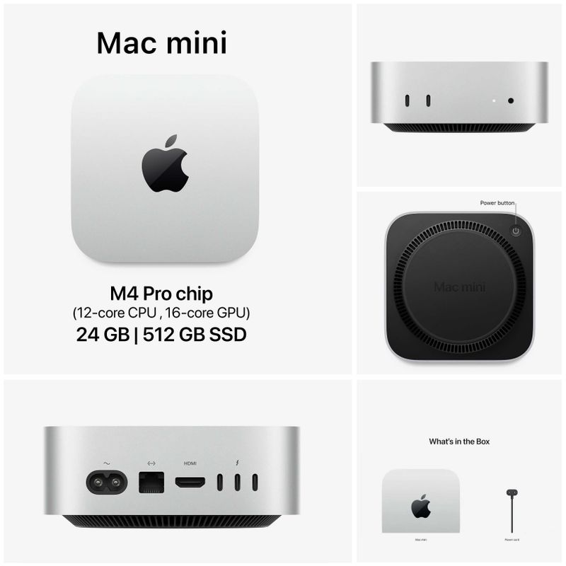 Mac mini M4 Pro chip 24/512GB (MCX44LL/A) Mac mini M4 Pro chip 24/512GB (MCX44LL/A)
