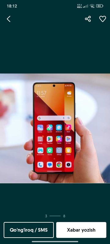 Redmi note 13 pro kafolati bilan