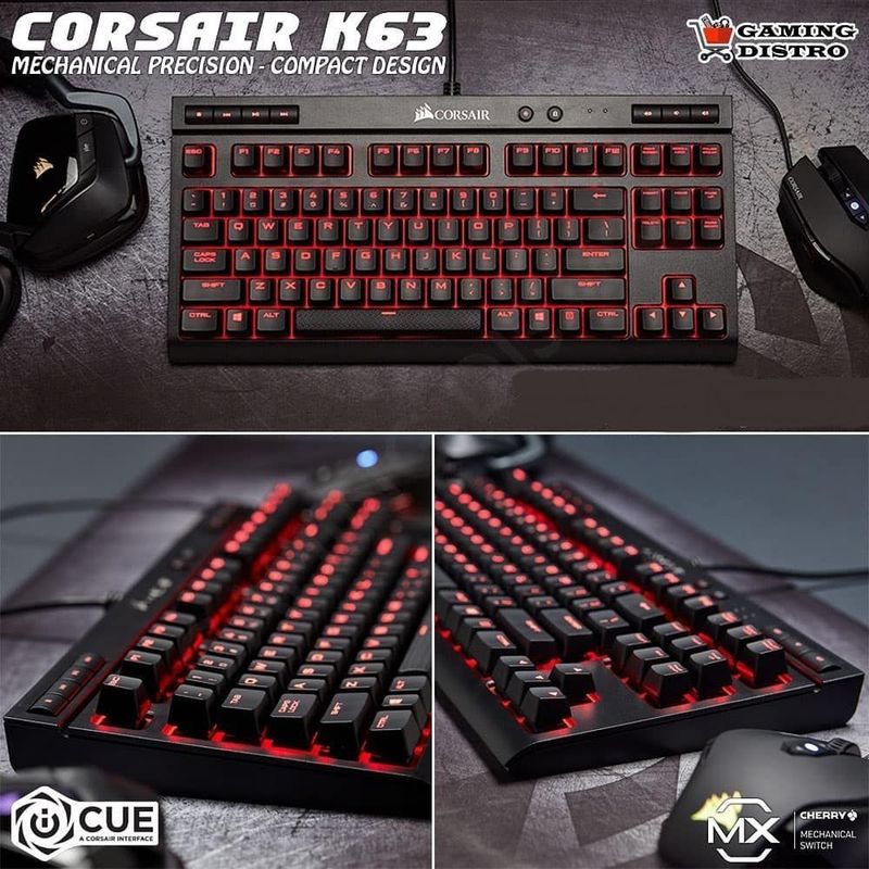 СКИДКА! Механическая клавиатура Corsair K63 с мультимедиа