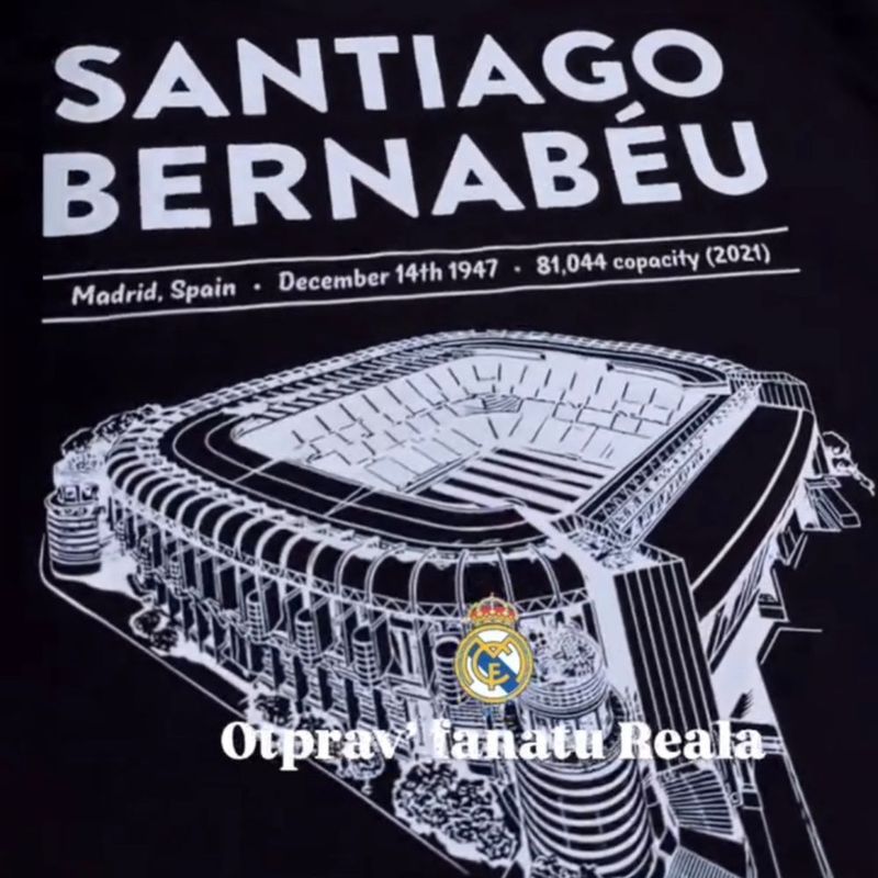 REAL MADRID sevuvchilarga maxsus futbolka – 19 REAL & BERNABÉU.