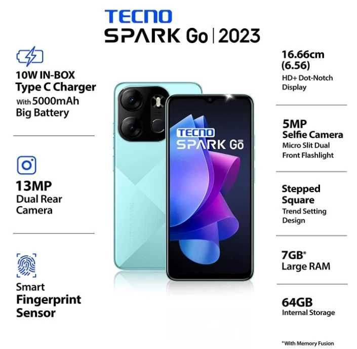 Tecno Spark Go 2023 3+64 Gb Black