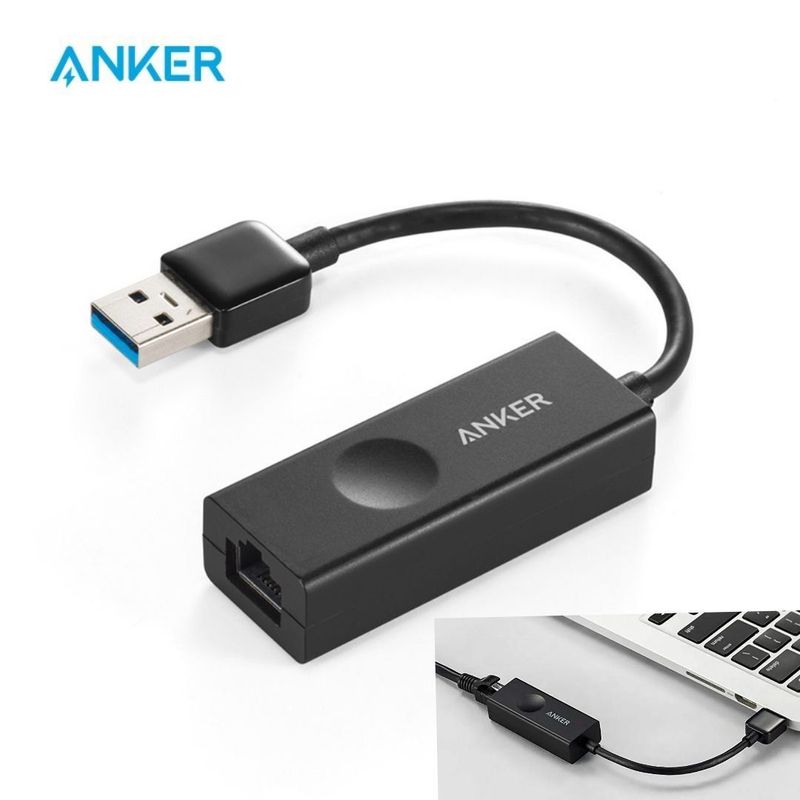 ANKER® Фирменный , Высокоскоростной Ethernet адаптер USB 10/100/1000 b