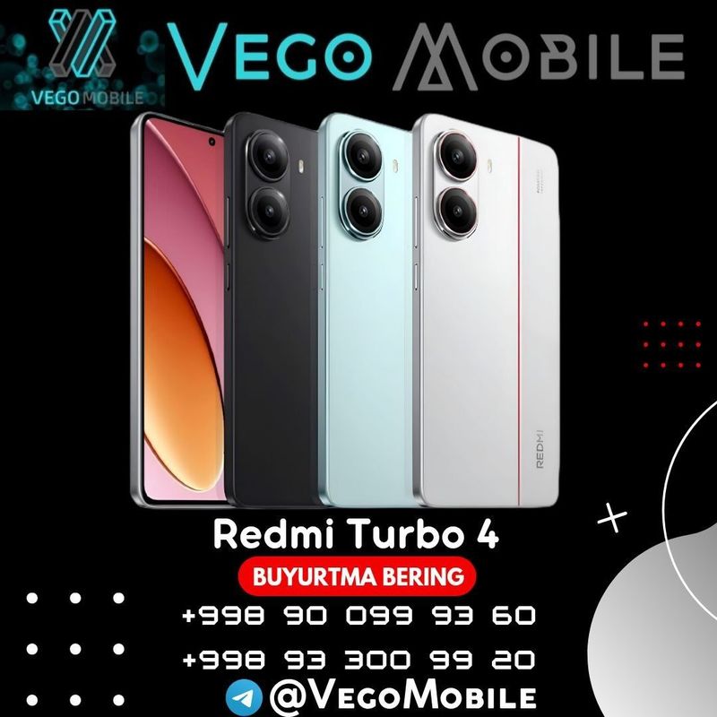 Суперцена! Redmi Turbo 4 на заказ, VegoMobile Суперцена! Redmi Turbo 4 на заказ, VegoMobile