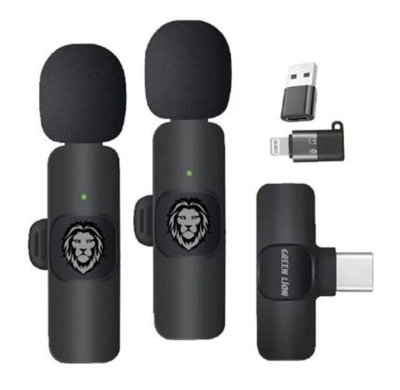 Беспроводной микрофон Green Lion 3 in 1 / Петличка Беспроводной микрофон Green Lion 3 in 1 / Петличка