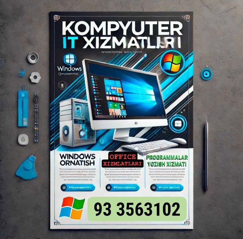 Kompyuter ofis xizmatlari ustanovka programma офис компьютер хизматлар