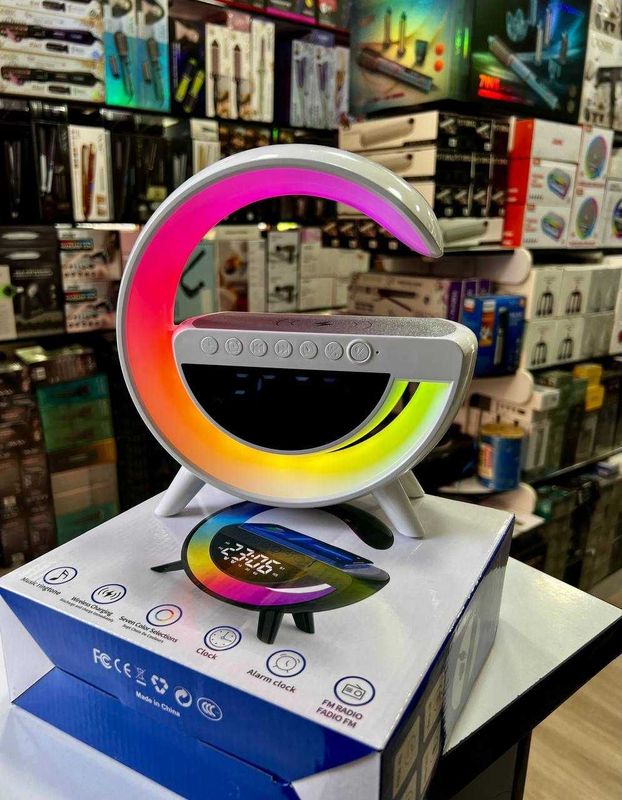 Умная колонка RGB устройство с функцией ночника/будильника. Умная колонка RGB устройство с функцией ночника/будильника.