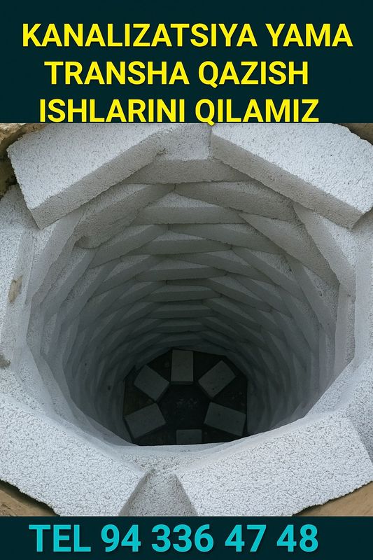 Kanalizatsiya yama va transha qazish xizmati – Qarshi Kanalizatsiya yama va transha qazish xizmati – Qarshi
