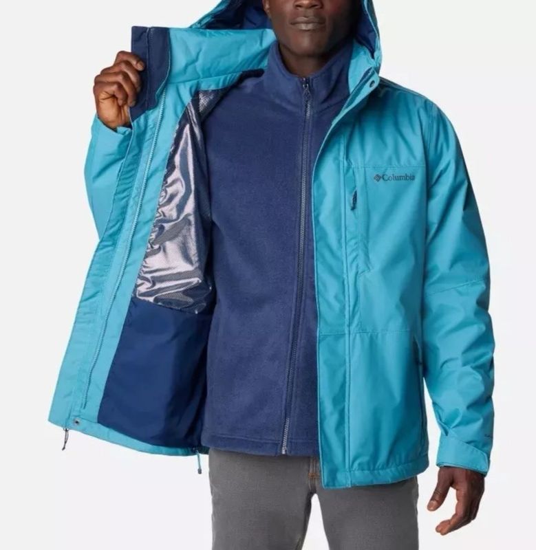 Columbia Gulfport Interchange Jacket Omni-Tech 3-in-1 Aqua Blue M