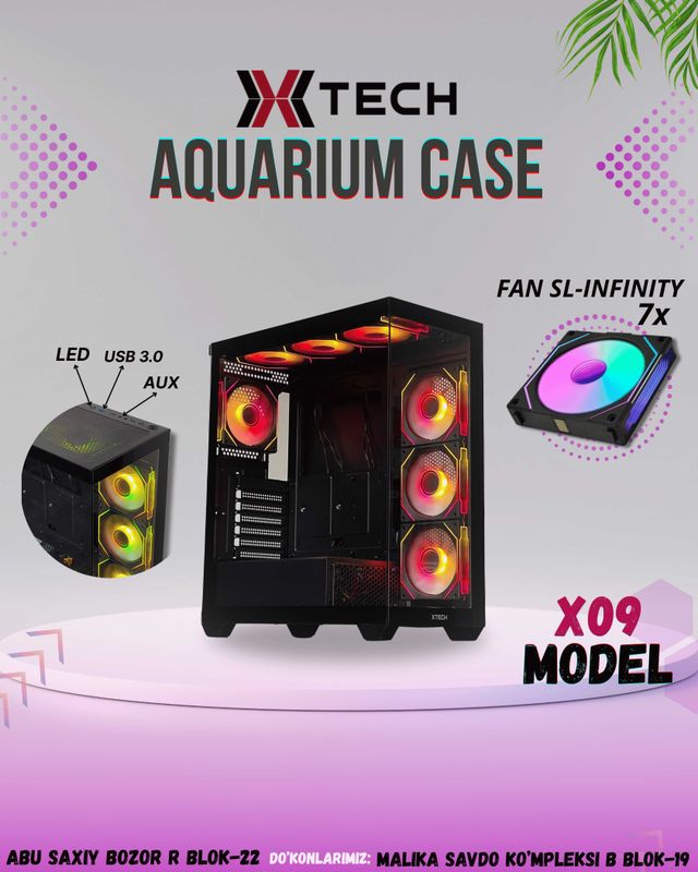Xtech aquarium RGB CASE X009 Xtech aquarium RGB CASE X009