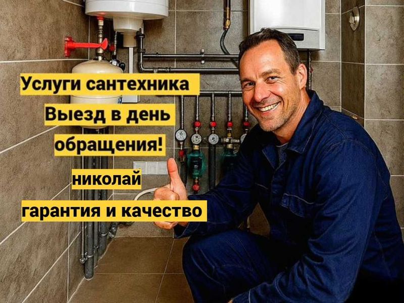 Услуги сантехника, Устранение засоров, Прочистка труб, работа 24/7.