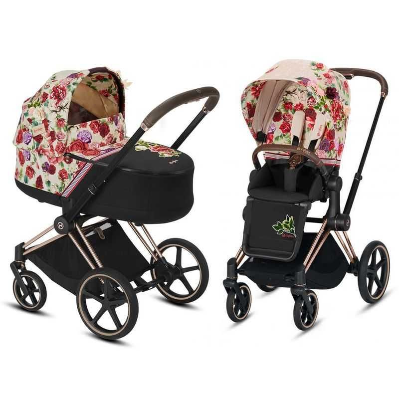 Коляска Cybex Priam Lux, Spring Blossom Light 2 в 1, б/у в отл сост Коляска Cybex Priam Lux, Spring Blossom Light 2 в 1, б/у в отл сост