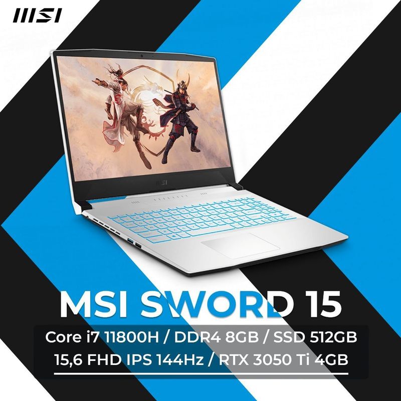 Notebook gaming MSI SWORD 15 CORE I7 11800H Notebook gaming MSI SWORD 15 CORE I7 11800H