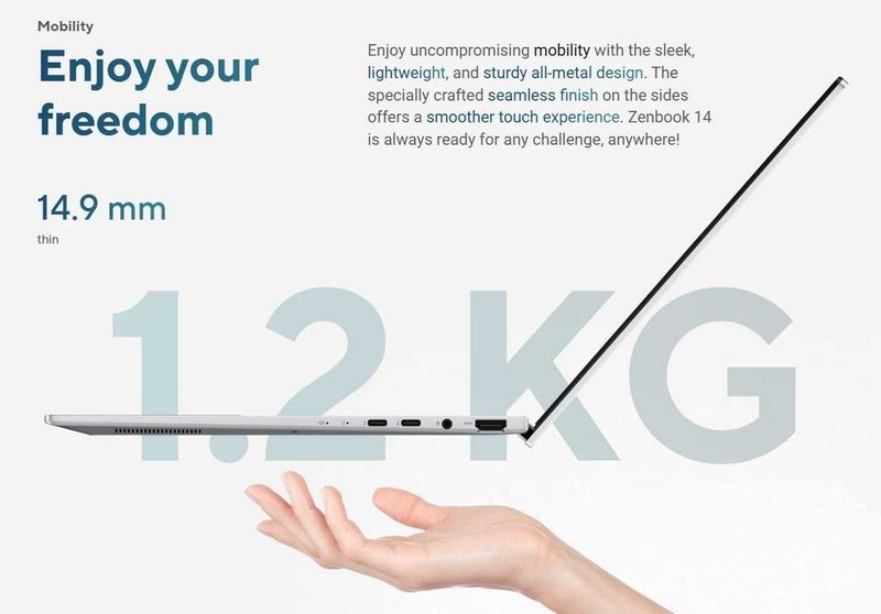 ASUS Zenbook 14 OLED 3K 120Гц Intel® Core™ Ultra 9 16ГБ ОЗУ 1ТБ M.2