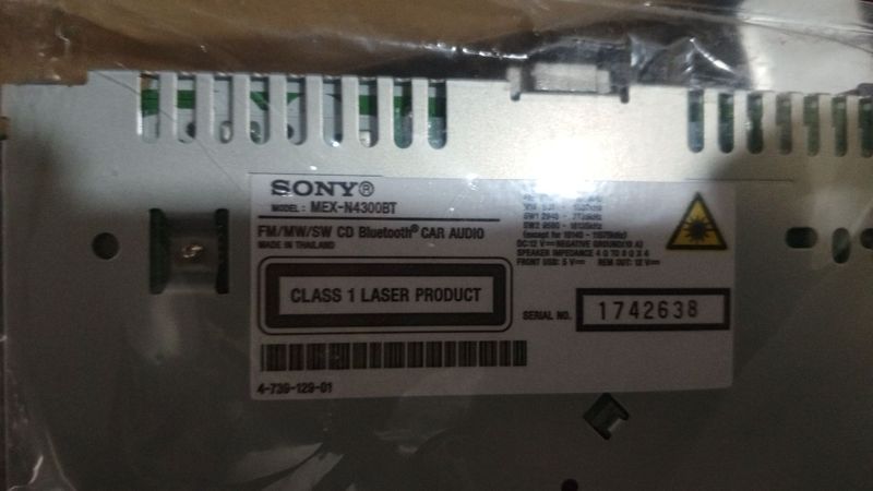 SONY MEX-N4300BT Yengi hali