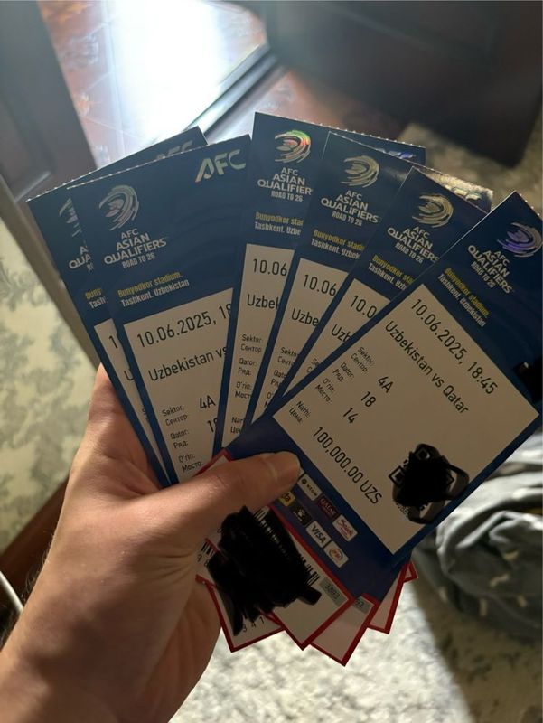 Futbolga bilet bor uzb qatar Futbolga bilet bor uzb qatar