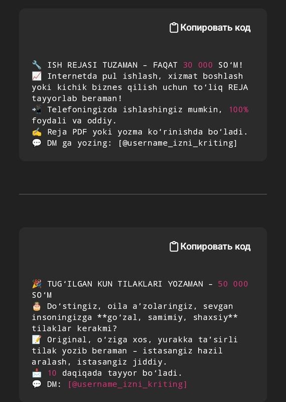 Hizmatlar pullik Hizmatlar pullik