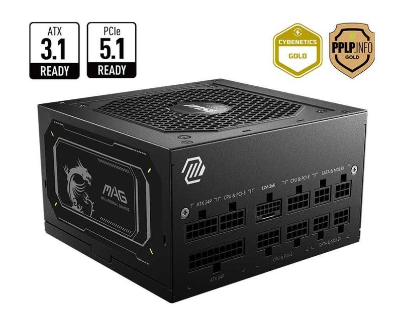 Блок питания от MSI - A850GL PCIE5 II 850W 80+Gold