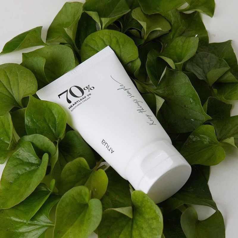 Смягчающий крем для лица с экстрактом хауттюйнии ANUA Heartleaf 70% Soothing Cream Смягчающий крем для лица с экстрактом хауттюйнии ANUA Heartleaf 70% Soothing Cream
