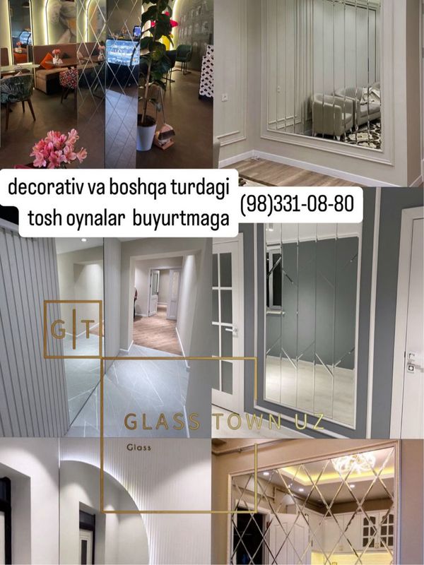 Rombik oyna Arzon narxda sifatli o'lchab o'rnatib berish bepul Rombik oyna Arzon narxda sifatli o'lchab o'rnatib berish bepul