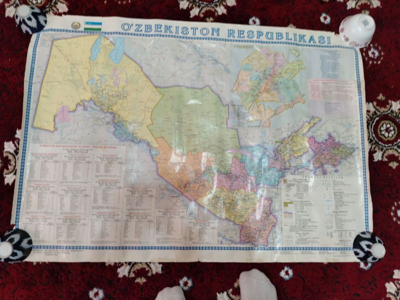 Uzbekistan political map, o'zbekiston siyosiy xaritasi, карта Uzbekistan political map, o'zbekiston siyosiy xaritasi, карта