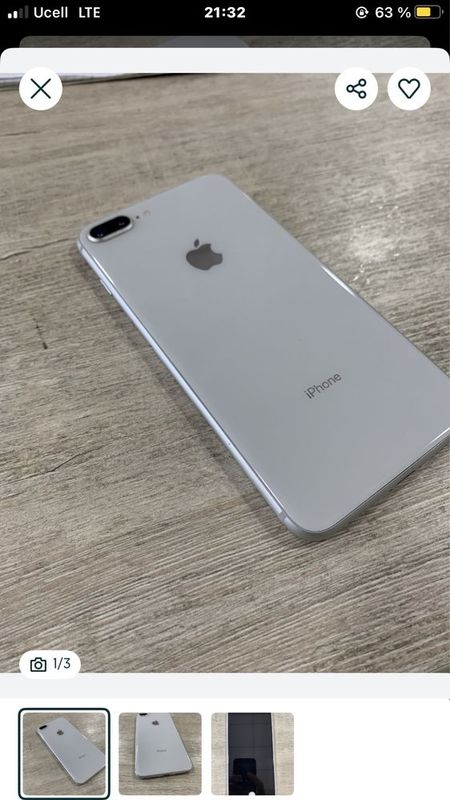 iPxone 8+ ekran radnoy aybi oldi shishasi sali singan boldi Abmen bo