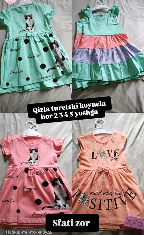 Qizlar uchun koylakchalar