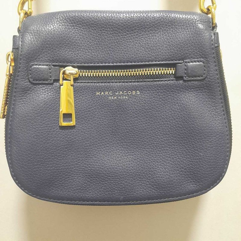 Сумка Marc Jacobs Small Navy Blue Pebbled Leather Gotham Saddle Bag Сумка Marc Jacobs Small Navy Blue Pebbled Leather Gotham Saddle Bag