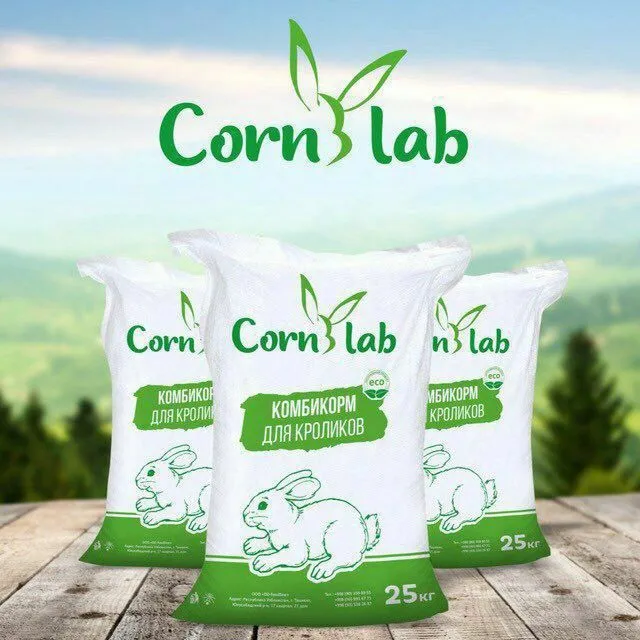 Cornlab quyonlar uchun maxsus ozuqa Cornlab quyonlar uchun maxsus ozuqa