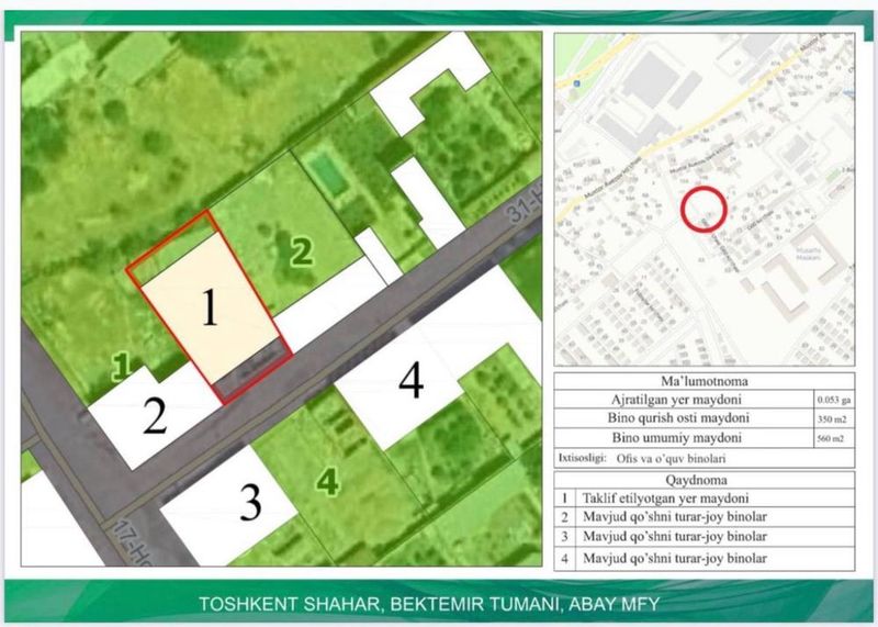 Бектемир, Абай МФЙ ЗЕМЛЯ 5,3-соток Срочно