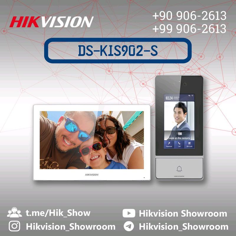 DS-KIS902 Hikvision yuz orqali ochiluvchi domofon DS-KIS902 Hikvision yuz orqali ochiluvchi domofon
