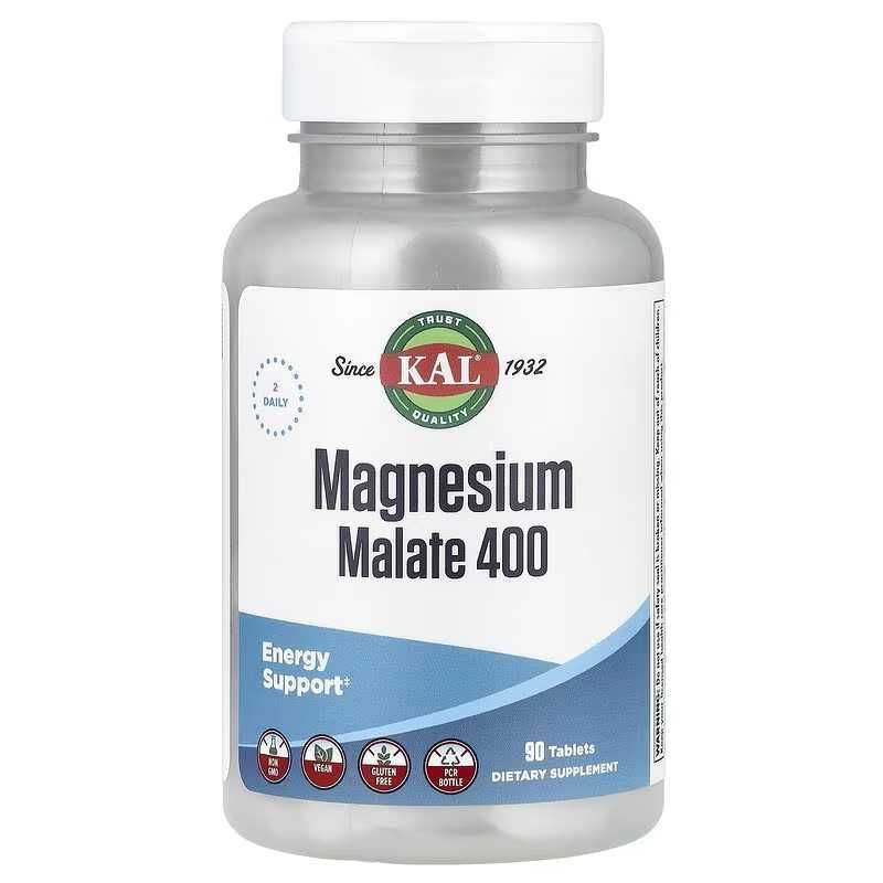 KAL, Magnesium Malate, Малат магния 400, 90 таблеток