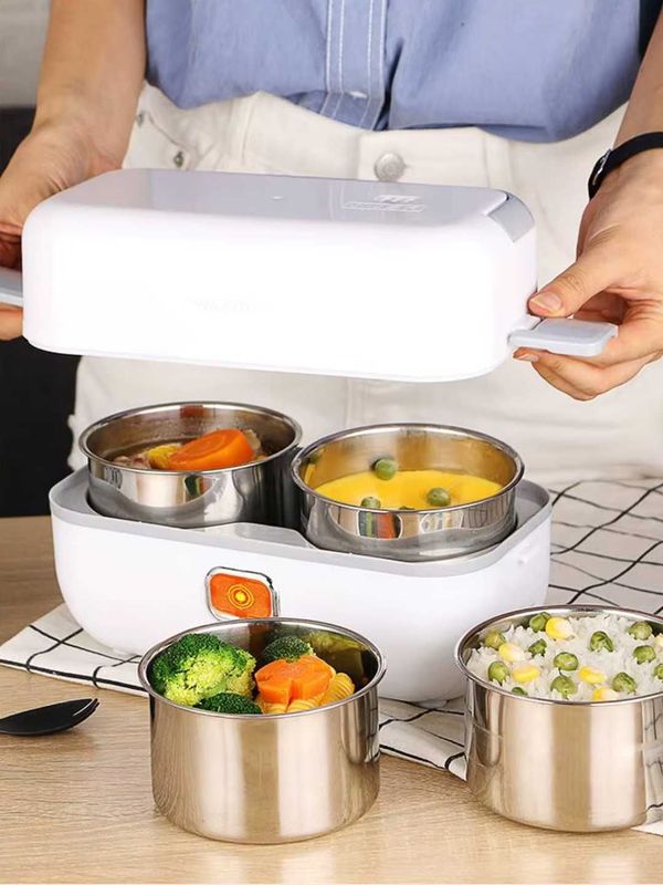 Электрический ланч-бокс, термос с 2 чашами Lunch-box termos LBX1