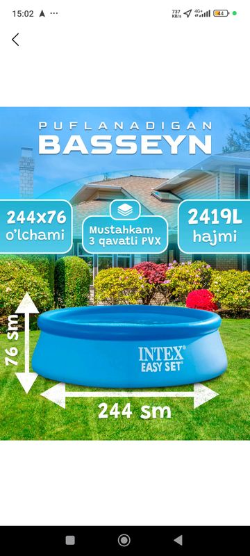 Intex basseynlar sotiladi puflanadigan Intex basseynlar sotiladi puflanadigan