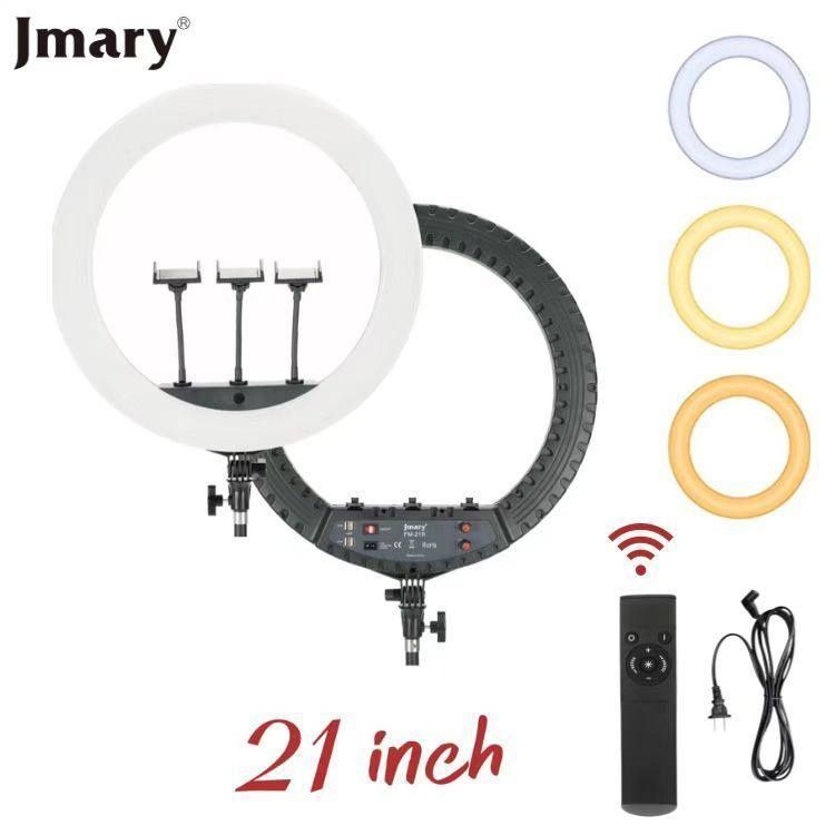 LED halqali chiroq Jmary FM-R14 35 sm (Qora) - ko'p funksiyali halqali