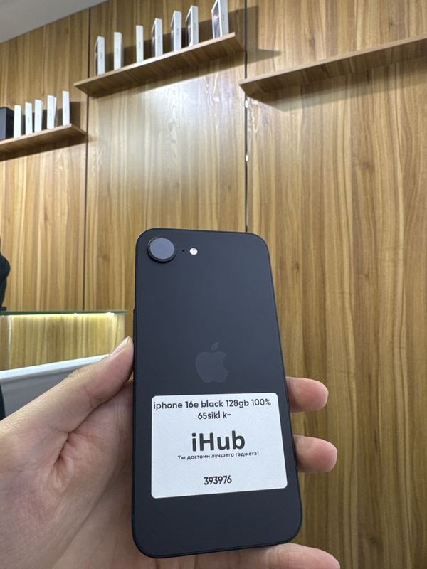 iphone 16e black 128gb 100% 65sikl