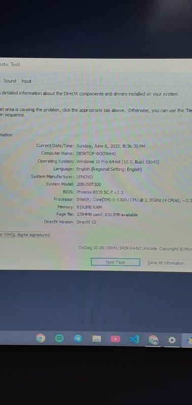 Noutbuk, Lenovo ThinkPad i5/8Gb/256Gb