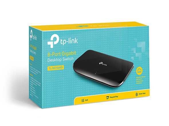 Hub switch TP-Link TL-SG1008D Настольный коммутатор 8-портовый